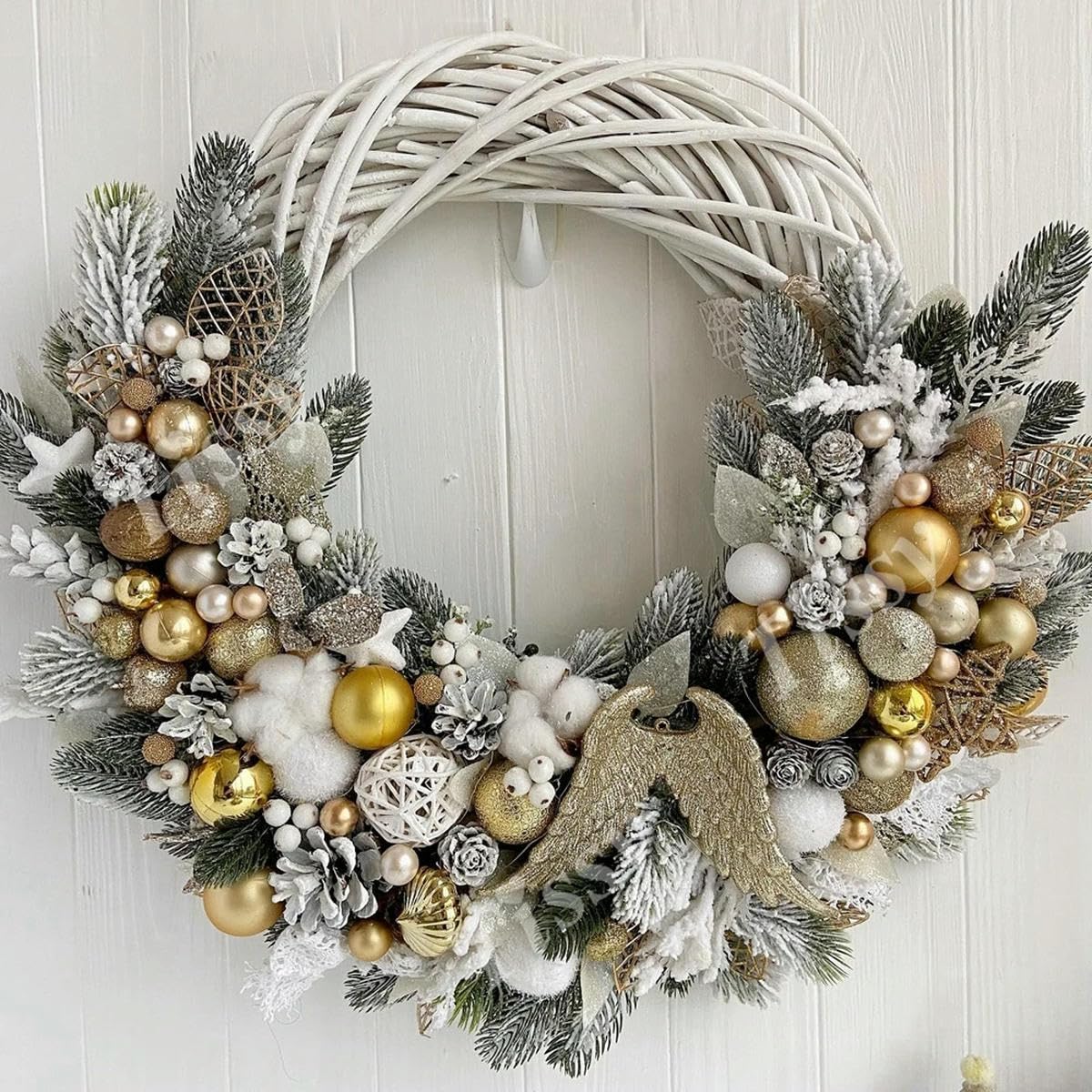 Lot De 6 Guirlandes De Noël Rétro Couronnes De Vigne Naturelles 25cm