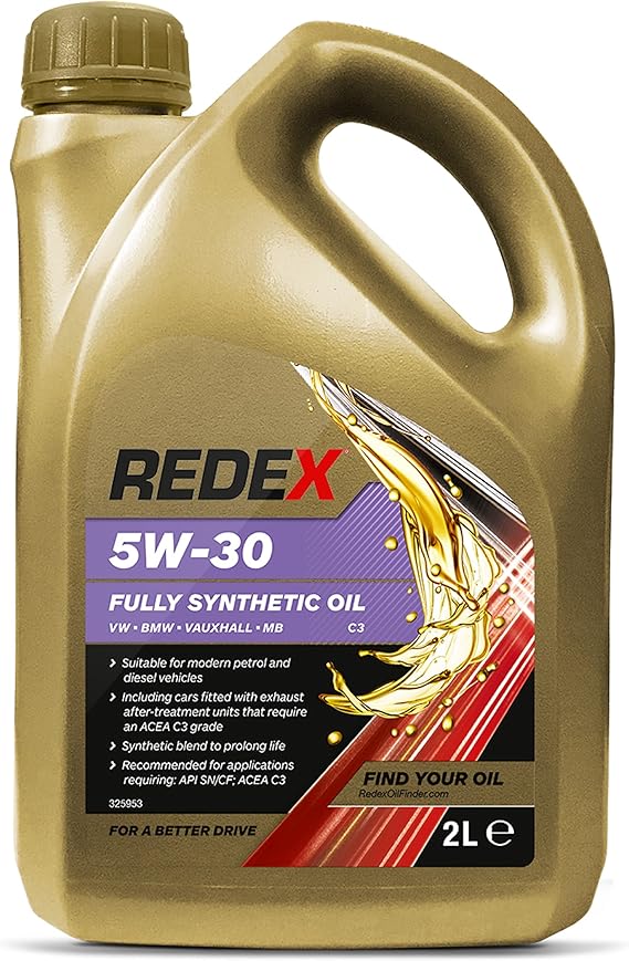 REDEX 5w30 C3 Fully Synthetic Engine Oil for BMW VAUX MB, 2Litre