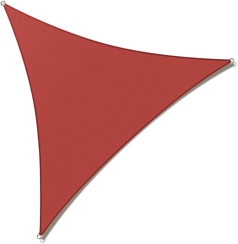 Miniatura 6 de ShadeMart Toldo parasol tipo vela de 24 x 24 x 33.9 pies, pantalla de tela triangular derecha, permeable al agua y resistente a los rayos UV,
