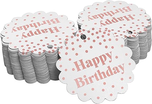 Miniatura 98 de Etiquetas colgantes para botellas de feliz cumpleaños, paquete de 100 unidades Blanco,Aqua Blue,Negro,Azul,Azul turquesa oscuro,Rosa