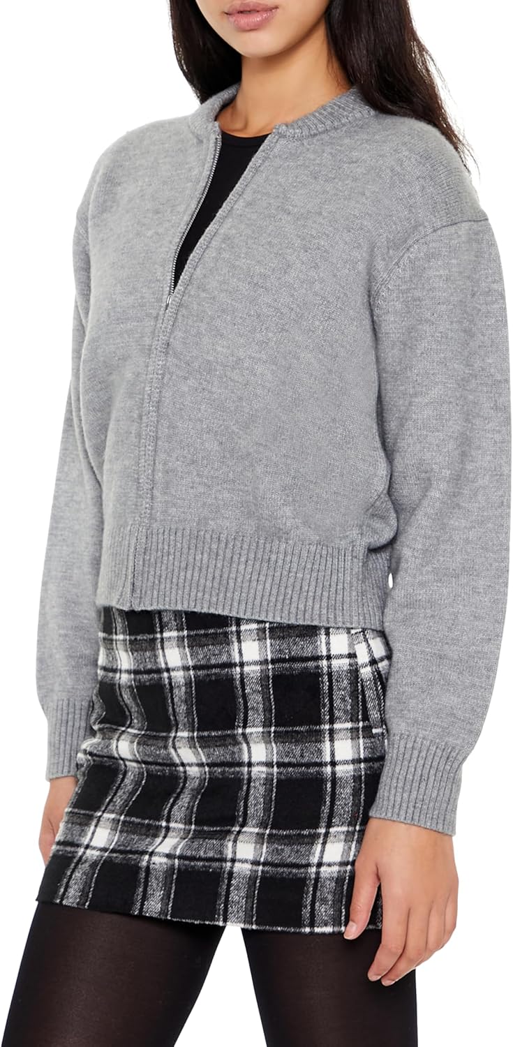 Forever 21 Womens Zip-up Bomber Sweater - Image 4