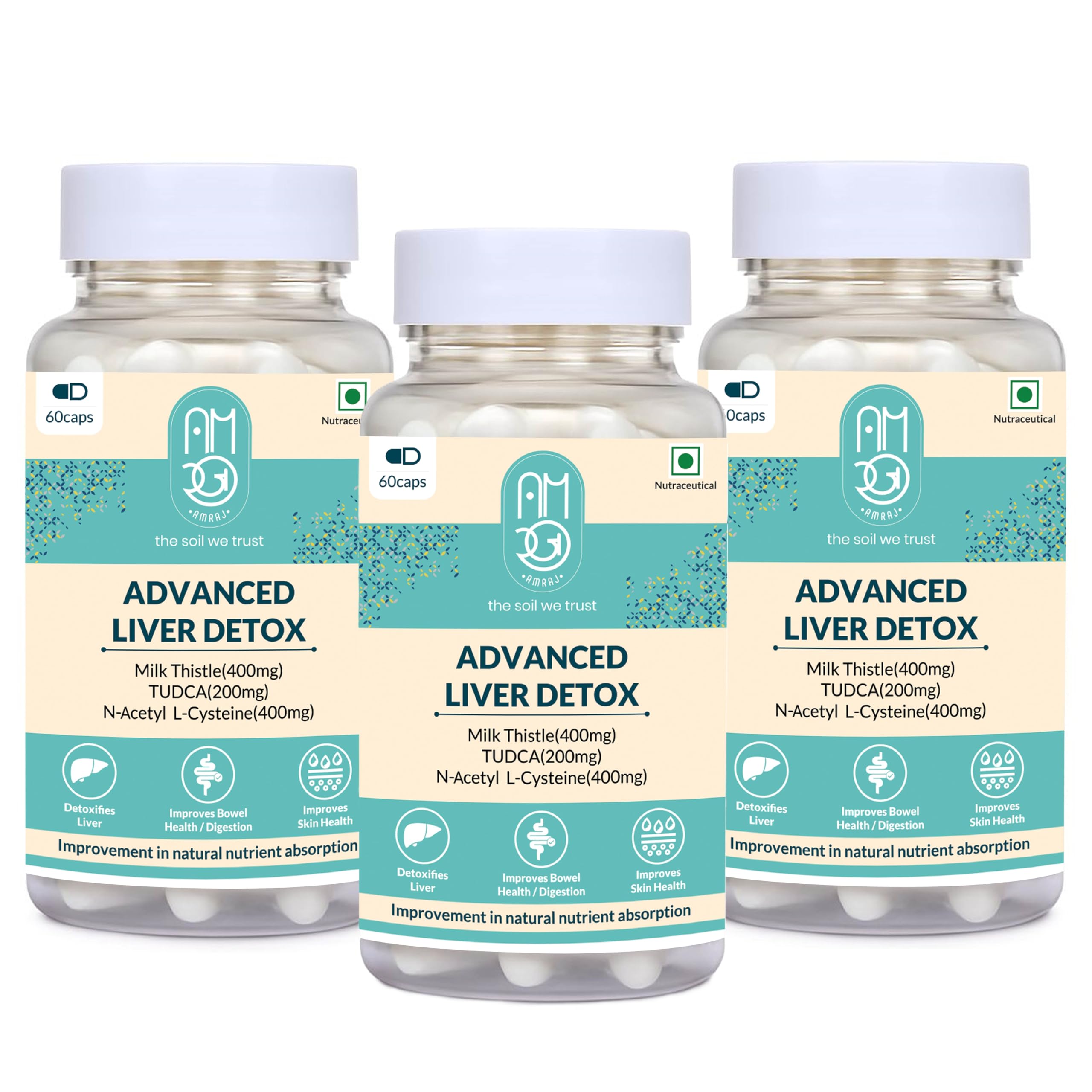 Advanced Liver Detox Supplement – 3 Month Plan (180 Capsules) | Milk Thistle, TUDCA, NAC, Glutathione, L-Ornithine L-Aspartate, Triphala & Green Tea | Liver Cleanse, Ayurvedic + Nutraceutical-image-16