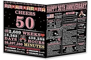 50th Anniversary Golden Greeting Card for Mom and Dad