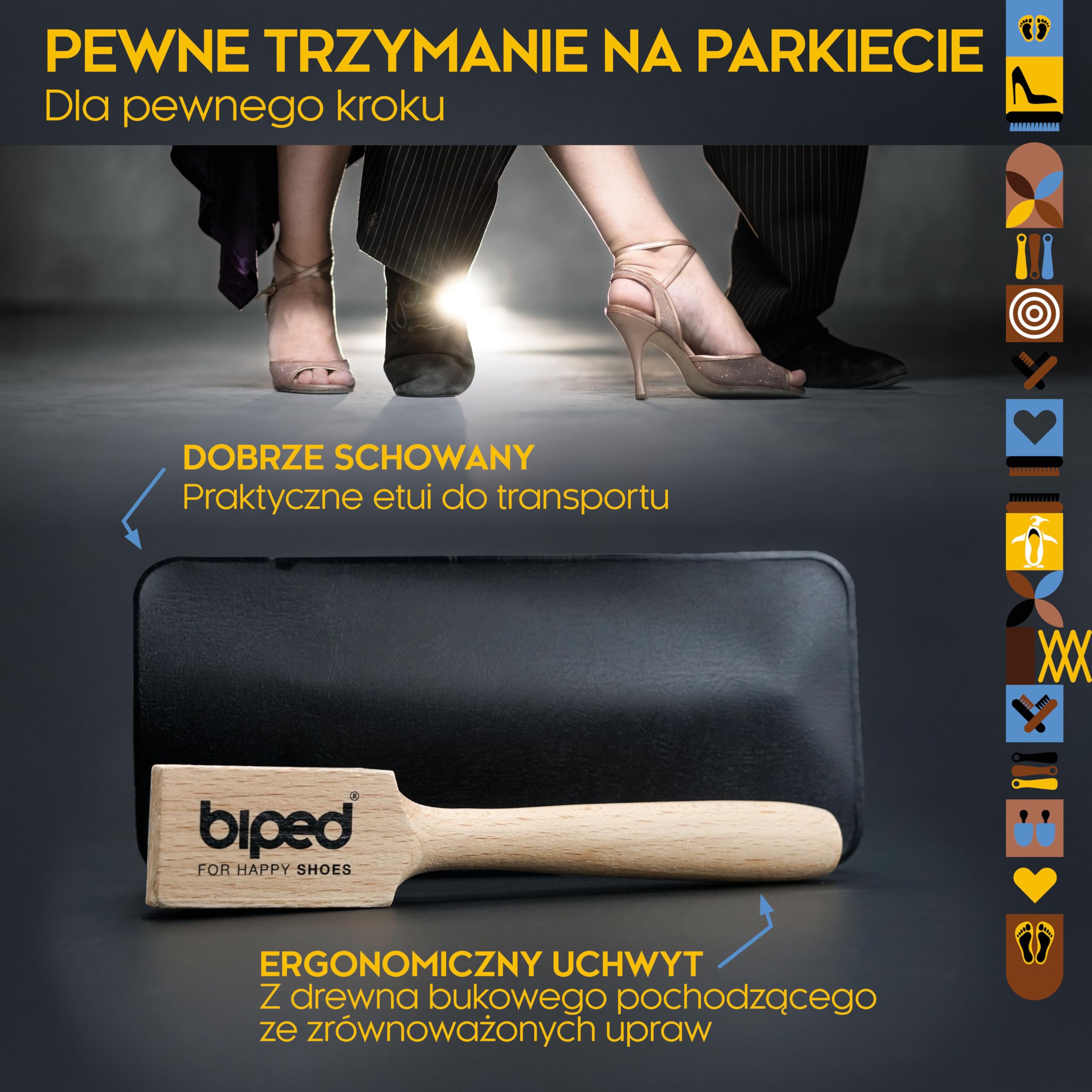 biped szczotka do szorstkowania butów do tańca - szczotka do skóry z etui z2449