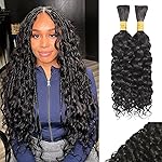 Wet and Wavy Human Hair Braiding Hair 100 Percent Human Braiding Hair For Boho Braids Bulk Human Hair For Braiding 100g 2 Bundles No Weft Hair Extensions YNiSew