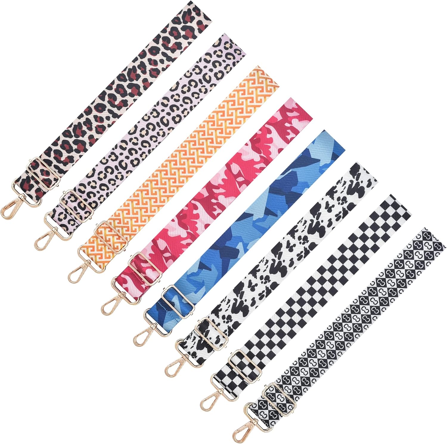 ハンドバッグストラップ クロスボディ ワイドギターストラップ 調節可能な交換用 マルチパターン ショルダーベルト ハンドバッグ キャ