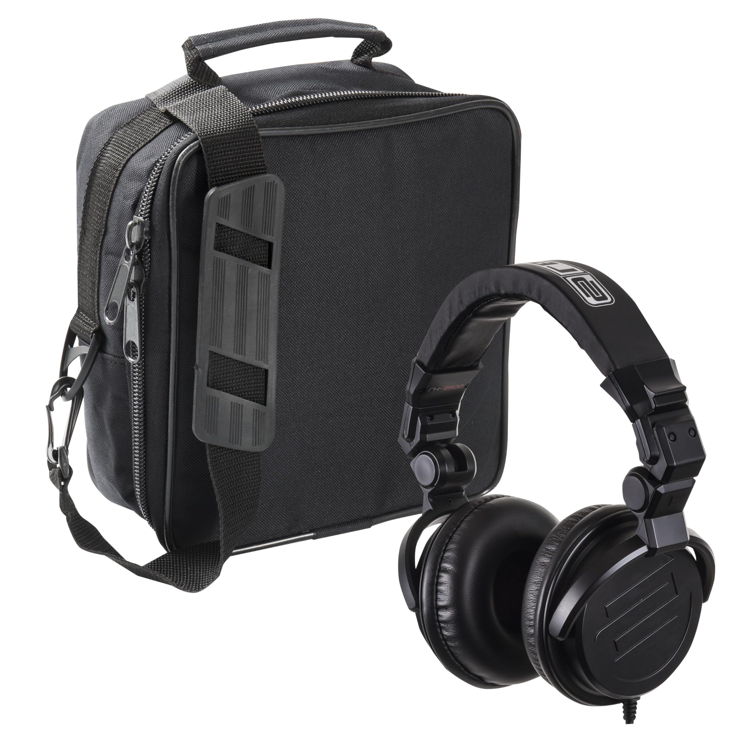 Reloop RH-2500 DJ Kopfhörer Set, Geschlossene Ohrumschließende Bauart, 32 Ohm Impedanz, Klappbare Ohrmuschel, Faltbar, 20Hz-20000Hz Frequenzgang, 3,5mm Klinke, 6,3 mm Adapter, inklusive Bag