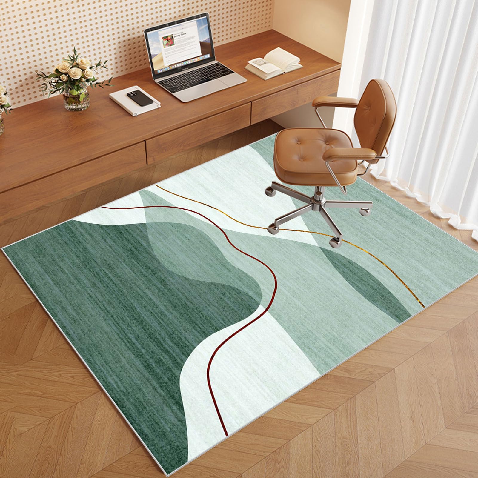 80 x 120 cm Office Chair Mat for Carpet Floors, Office Gaming Chair Mat for Carpets, Hard Floor Chair Mat, Non-slip Desk Chair Mat for Home Office Easy Glide Floor Protector for Rolling Chair