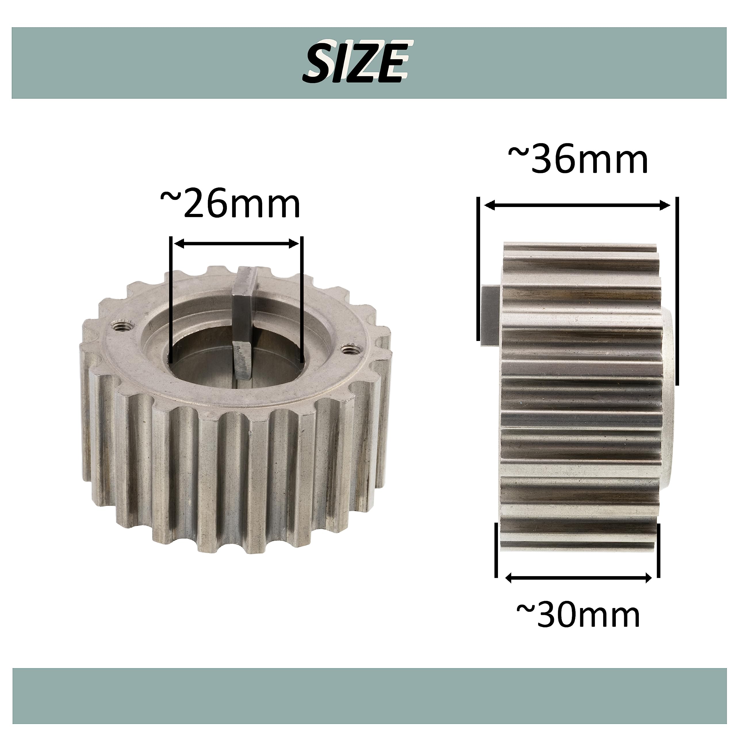 AERZETIX - C43388 - Piñón del cigüeñal - compatible con números ОЕ - 8200029646, 8200313627, 8200371496 - mecánica, reparación, automóvil