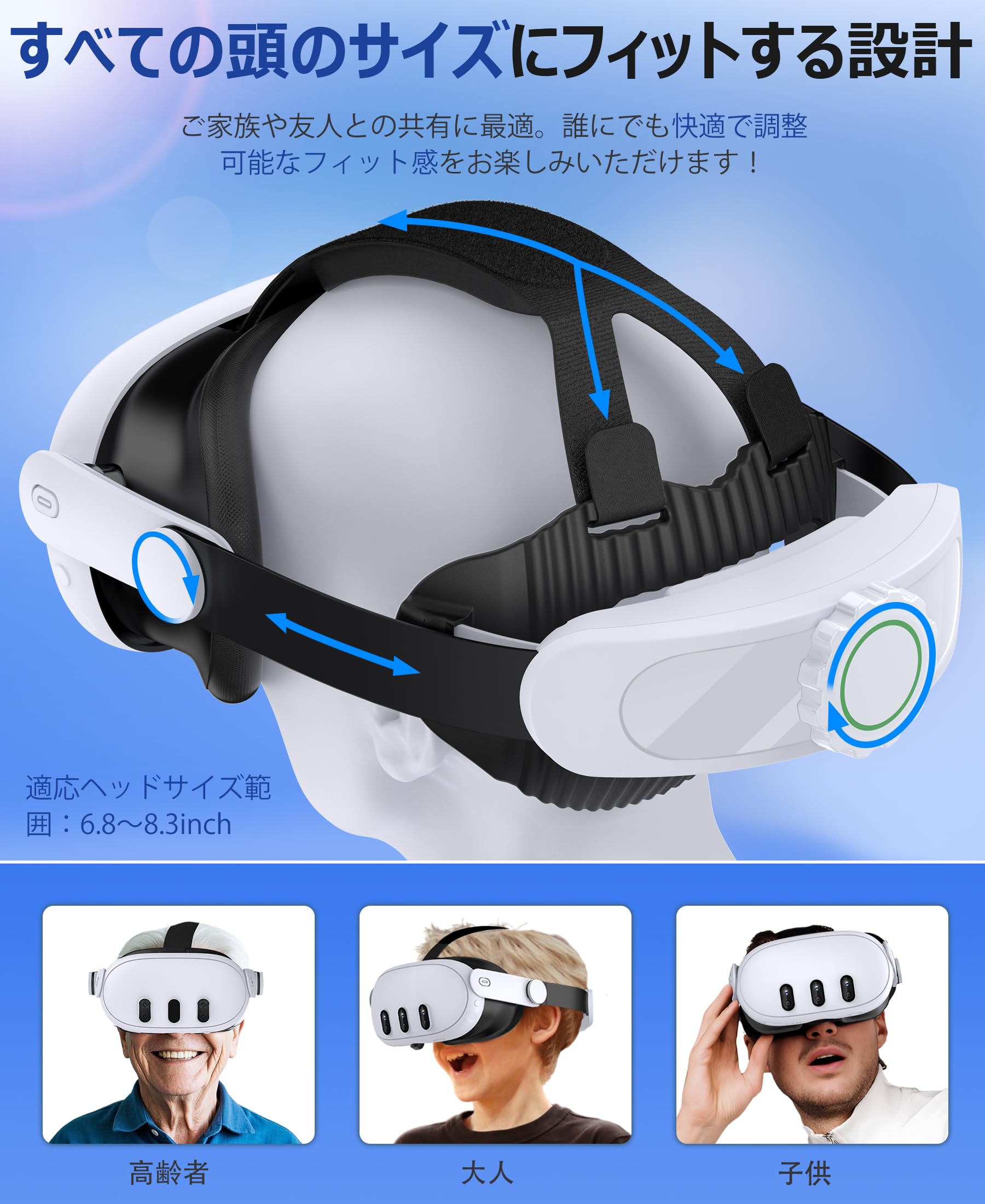 Amazon.co.jp: ヘッドストラップ Meta Quest 3/3s & Quest 2用エリート