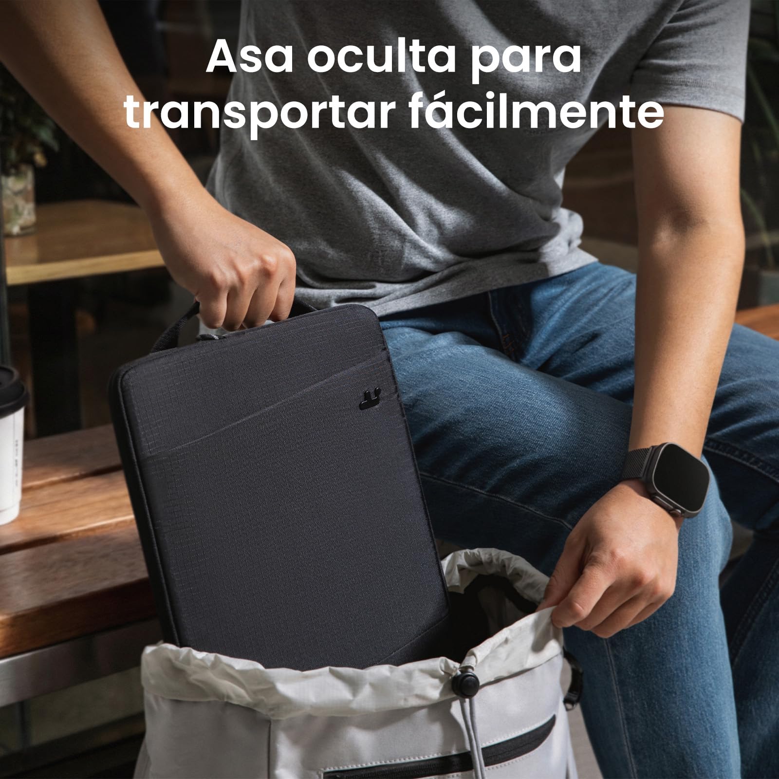 tomtoc 360° Funda para Nuevo 14 Pulgadas MacBook Pro M5 Pro/MAX A3426 A3427 (2026), M5/M4/M3/M2/M1 A3434 A3112 A3401 A3185 A2992 A2918 (2025–2021), Protección Bolsa para Portátil y Accesorios