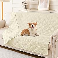 Vista 121 de hyha - Manta impermeable para cama de perro, mantas suaves para mascotas, funda impermeable para sofá para perros, fundas reversibles lavables