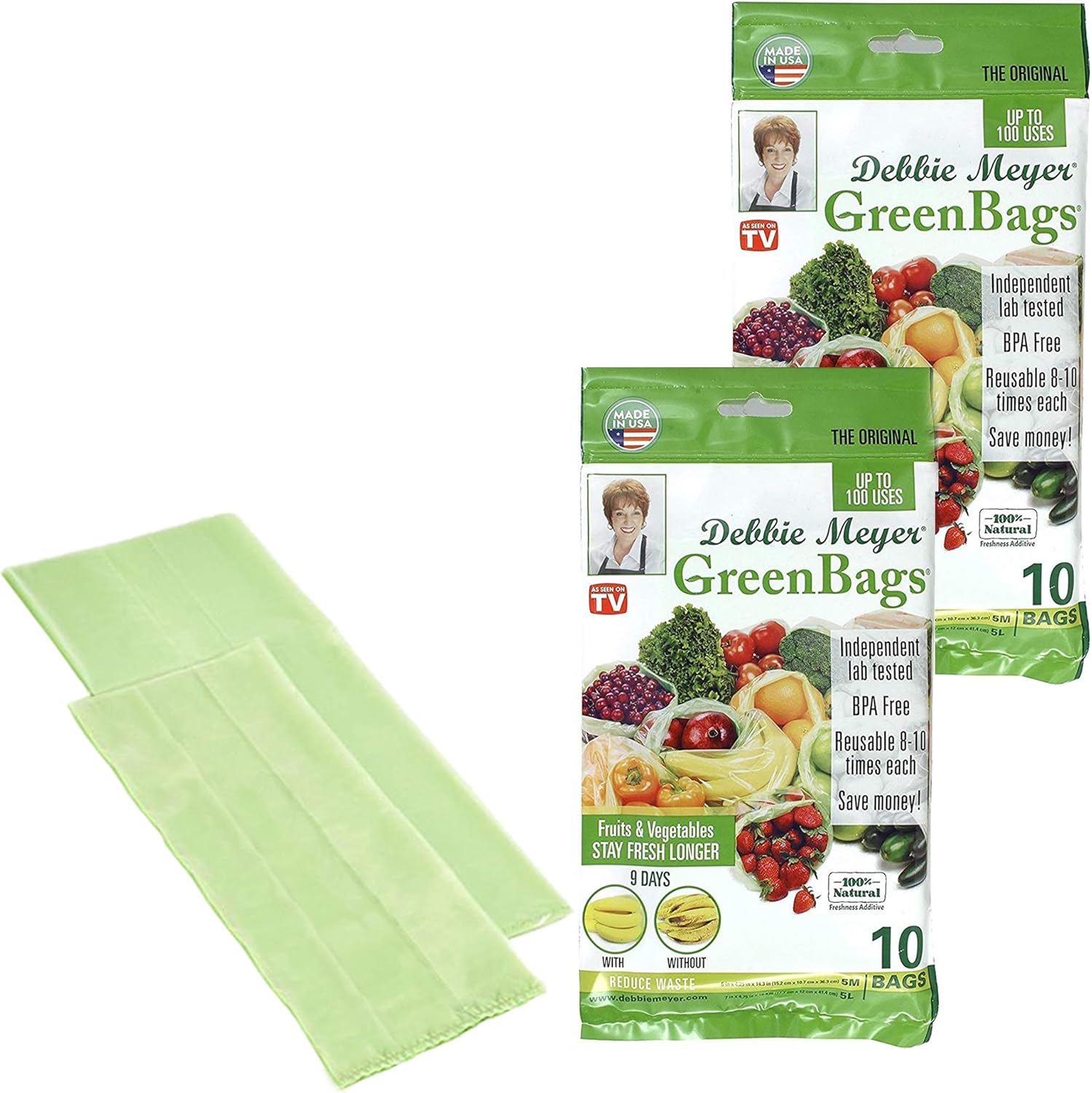 Debbie Meyer Greenbags 20er Pack 10m 10l Halt Obst Gemuse Und Schnittblumen Langer Frisch Wiederverwendbar Bpa Frei Hergestellt In Den Usa Amazon De Kuche Haushalt Wohnen