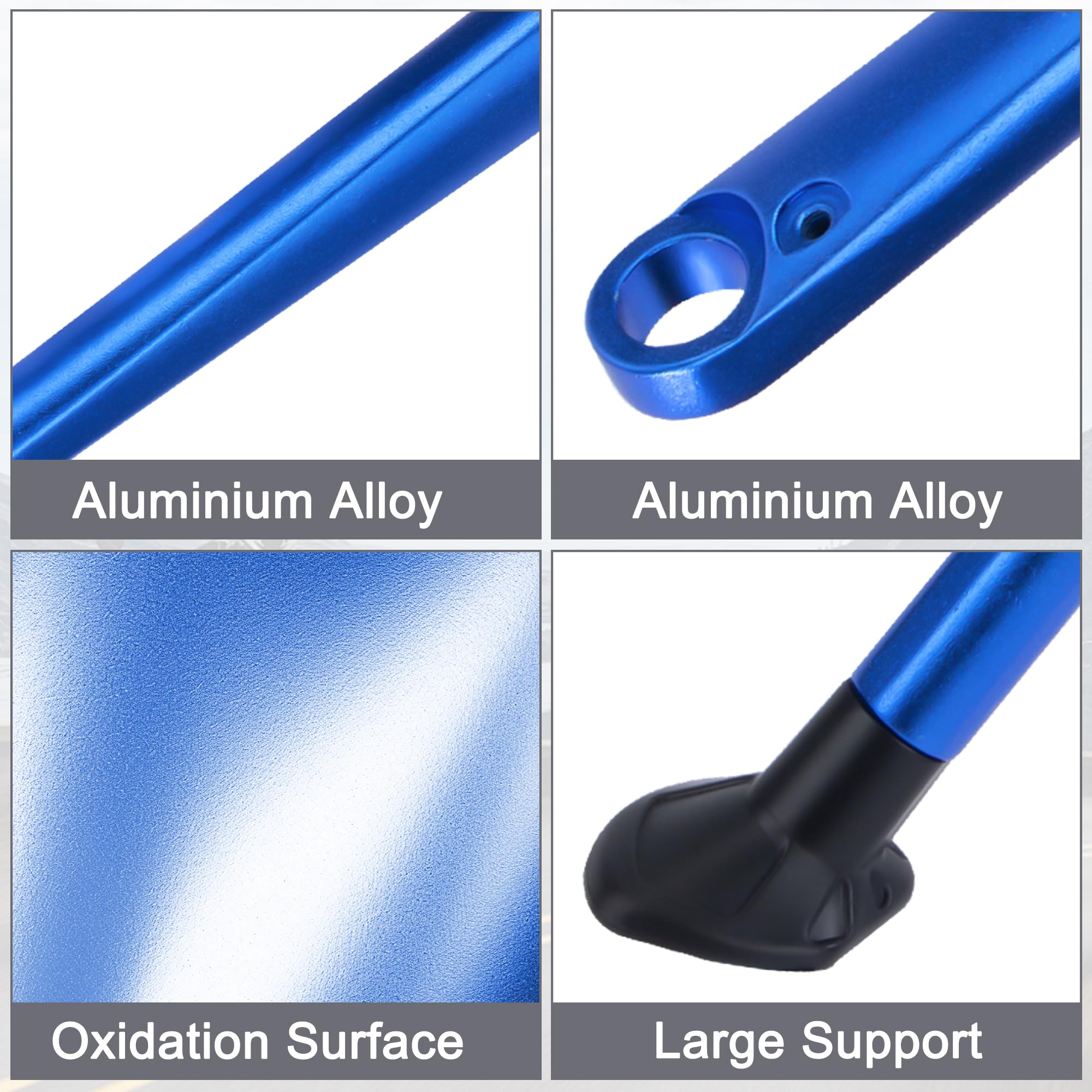 Tunejoy Cavalletto Laterale di Moto di Alluminio Supporto Laterale di Moto di Cross con Portamolle per Pit Dirt Pocket Bike ATV Crf Klx 125cc 150cc 43cm Blu