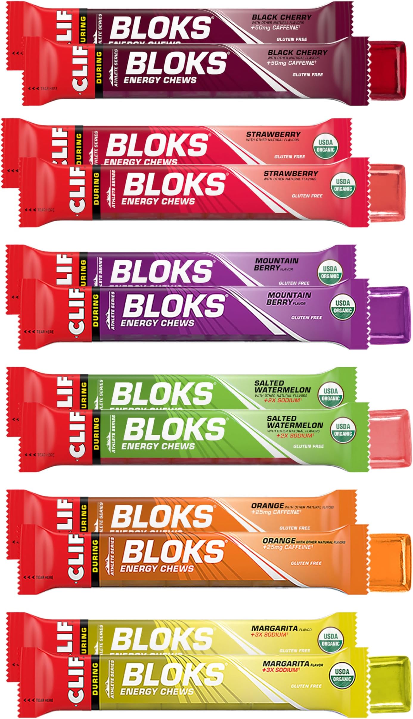 Clif Bloks - Energy Chews - Best Sellers Variety Pack - Non-GMO - Plant Based Food - Fast Fuel for Cycling and Running - Workout Snack - Value Pack (2.1 Ounce Packet, 12 Count) (Assortment May Vary)