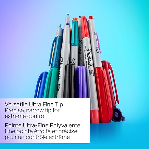 Miniatura 4 de SHARPIE Glam Pop - Marcadores permanentes, juego de marcadores de punta ultrafina, rellenos de calcetines, suministros de arte, regalos para