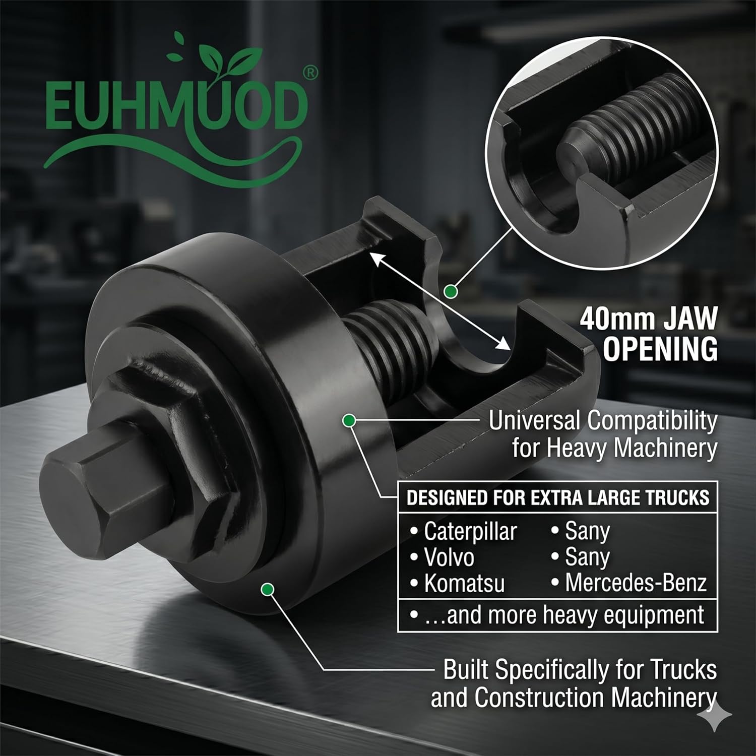 Ball Joint Separator, Heavy Duty 36mm Forks Ball Joint Removal Tool, One Piece Molding Top Bead Design Replacement for Kenworth Peterbilt Freightliner Mack Volvo Scania Mercedes Benz Truck