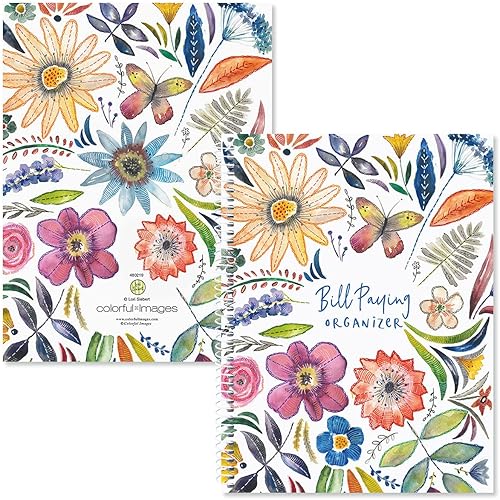 Miniatura 10 de Current Fresh Patterns - Libro organizador de pago de facturas, libro de cuentas personales de 9 x 12 pulgadas, encuadernado en espiral, 14