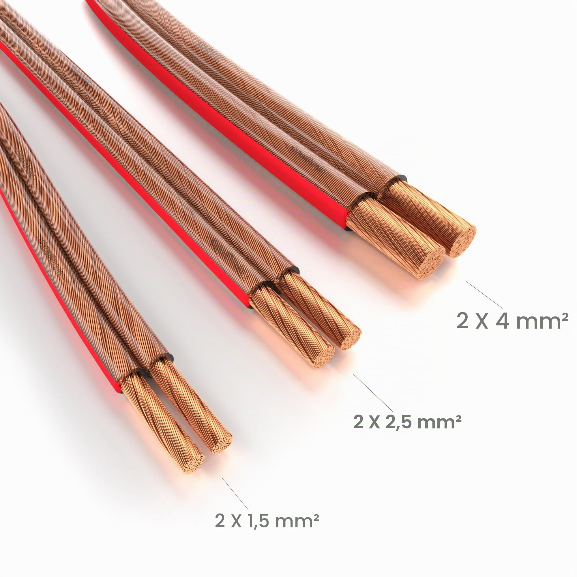 KabelDirekt – 15 m Cavo audio per diffusori acustici (2x2,5mm² Cavo per altoparlante, Made in Germany, in rame puro, con marcatura di polarità, la massima qualità musicale) PRO Series