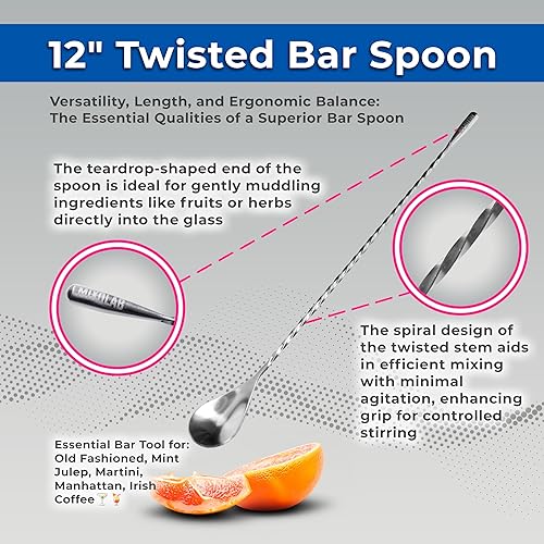 Miniatura 7 de Juego de herramientas de bar, herramientas de barman de 6 piezas de alta calidad – Mezcla cócteles sin esfuerzo después de un largo día – Incluye