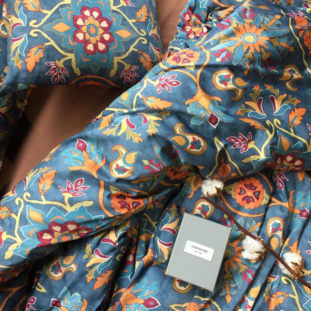 Eikei Damask Medallion Duvet Cover Set, Egyptian Cotton Sateen, 400 Thread Count, Bohemian Pattern (King)