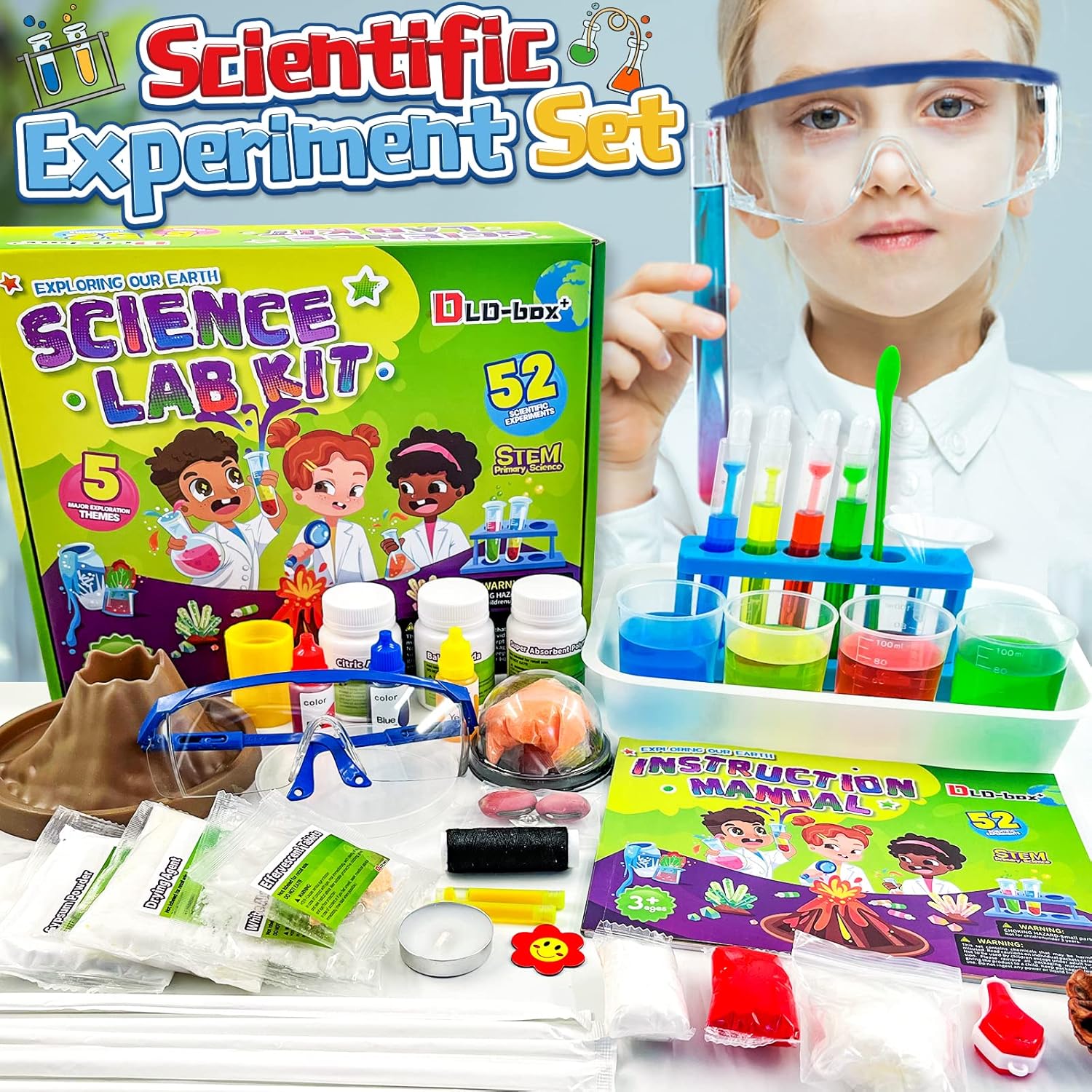 Science Kit with 52 Science Lab Experiments & STEM