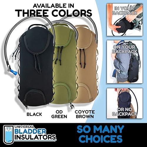 Miniatura 3 de Bolsa aislante universal de vejiga de agua para mochilas de hidratación Osprey, Platypus y CamelBak de 2 a 3 litros funda aislante de vejiga de