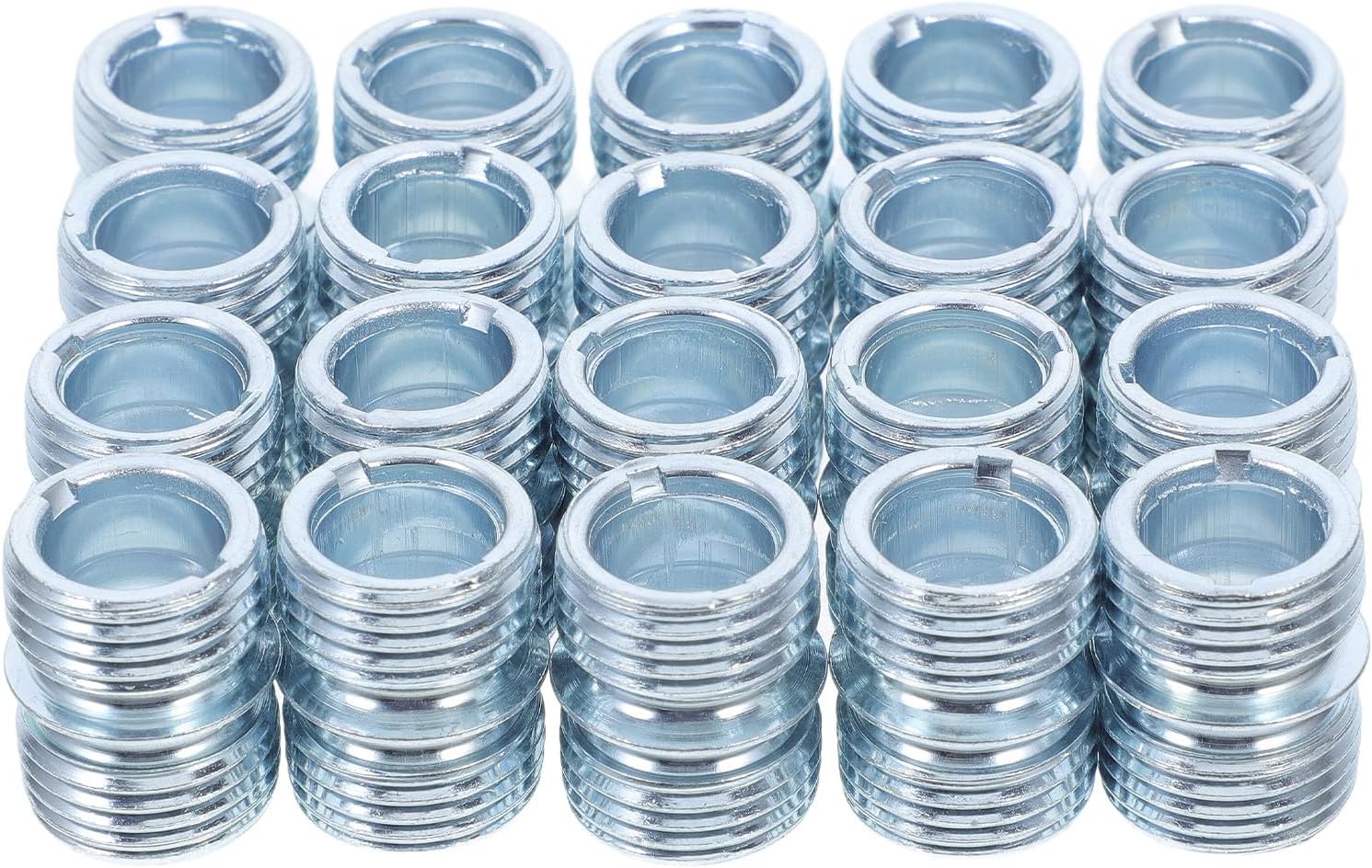 20pcs Double-Slot Wire Rack Connectors 3/4-inch Threaded Rod Nuts for Metal Shelving Units, Compatible Storage Rack Accessories for Industrial Shelves and Wire Shelving Systems