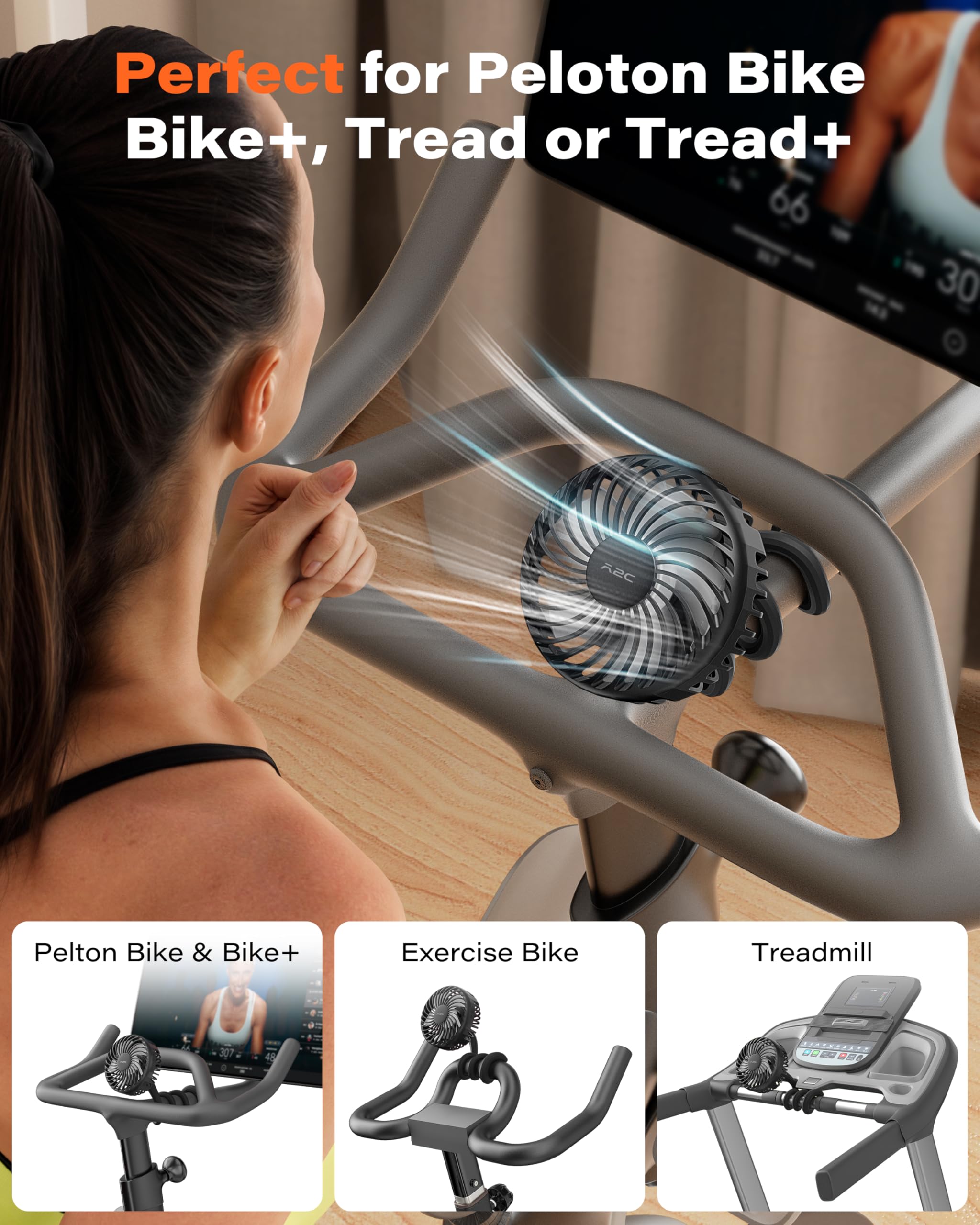 Amazon | A2C ポータブルグースネックファン トレッドミルエクササイズ