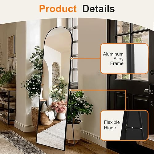 Miniatura 148 de Espejo de baño arqueado para pared, espejo para tocador, espejo grande de 38 x 26 pulgadas, marco de metal (38 x 26 pulgadas, dorado) Dorado,Negro