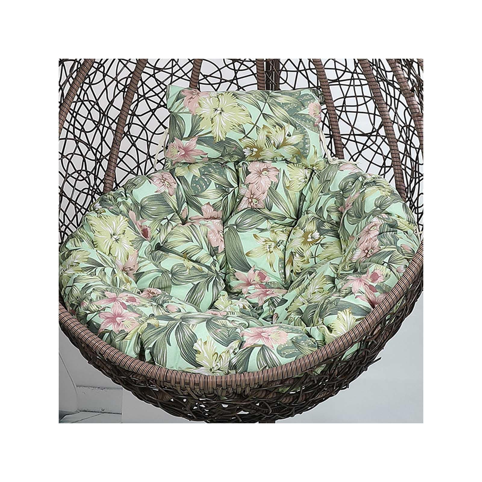 Egg Chair Cushion Replacement Hanging Basket Swing Chair Cushions With Headrest, Outdoor Indoor Thick Large Seat Cushion With Pillow Nest Back (Chair Not Included) (45" (pad jacket only),X)