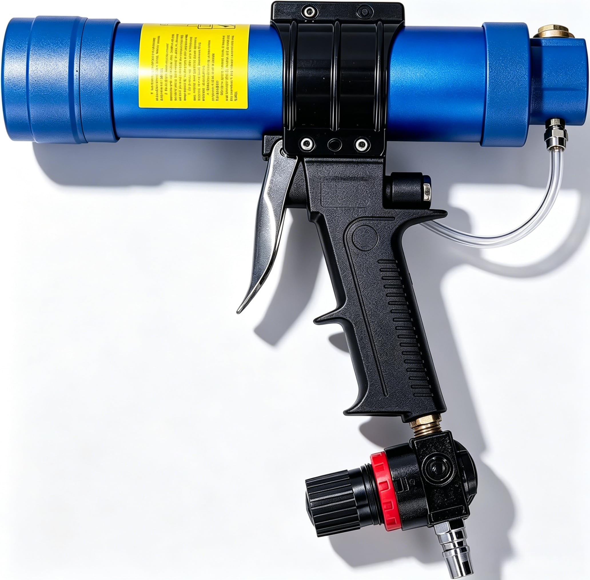 Pistolet à colle à calfeutrer en silicone pour saucisse, 310 ml, pistolet à colle pneumatique pour verre de 6,35 mm avec manomètre, pistolet à calfeutrer pneumatique, pistolet à mastic à colle