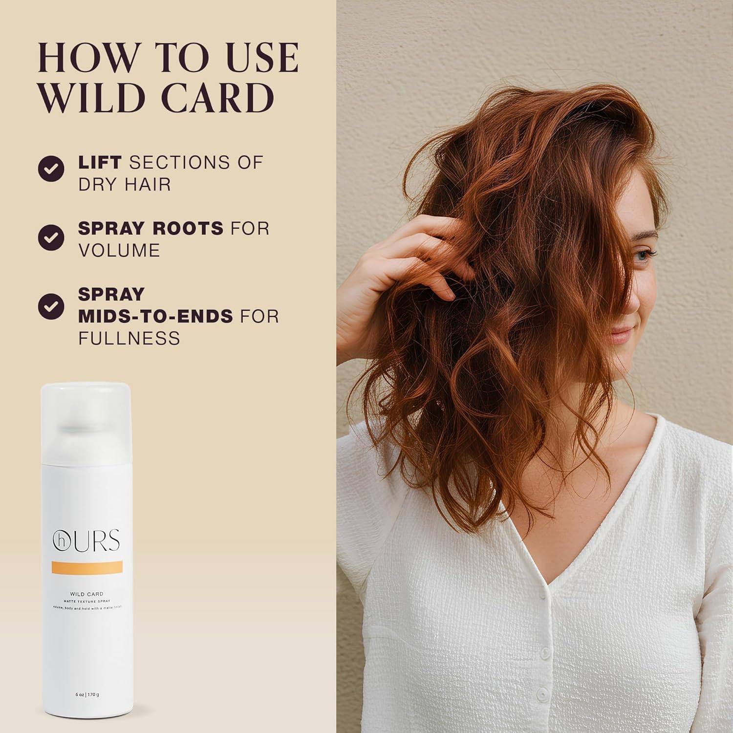 Wild Card Matte Texture Spray | Professional Volume For Fine Hair & Oily Scalp | Sulfate, Paraben & Cruelty Free Thickening Long-lasting Hold Styling Product w/Zeolite Formula | 6 oz - Image 3