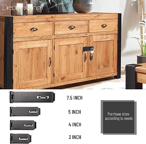 Miniatura 7 de Pestillo de cerrojo de bloqueo de puerta resistente de 5 pulgadas, paquete de 1