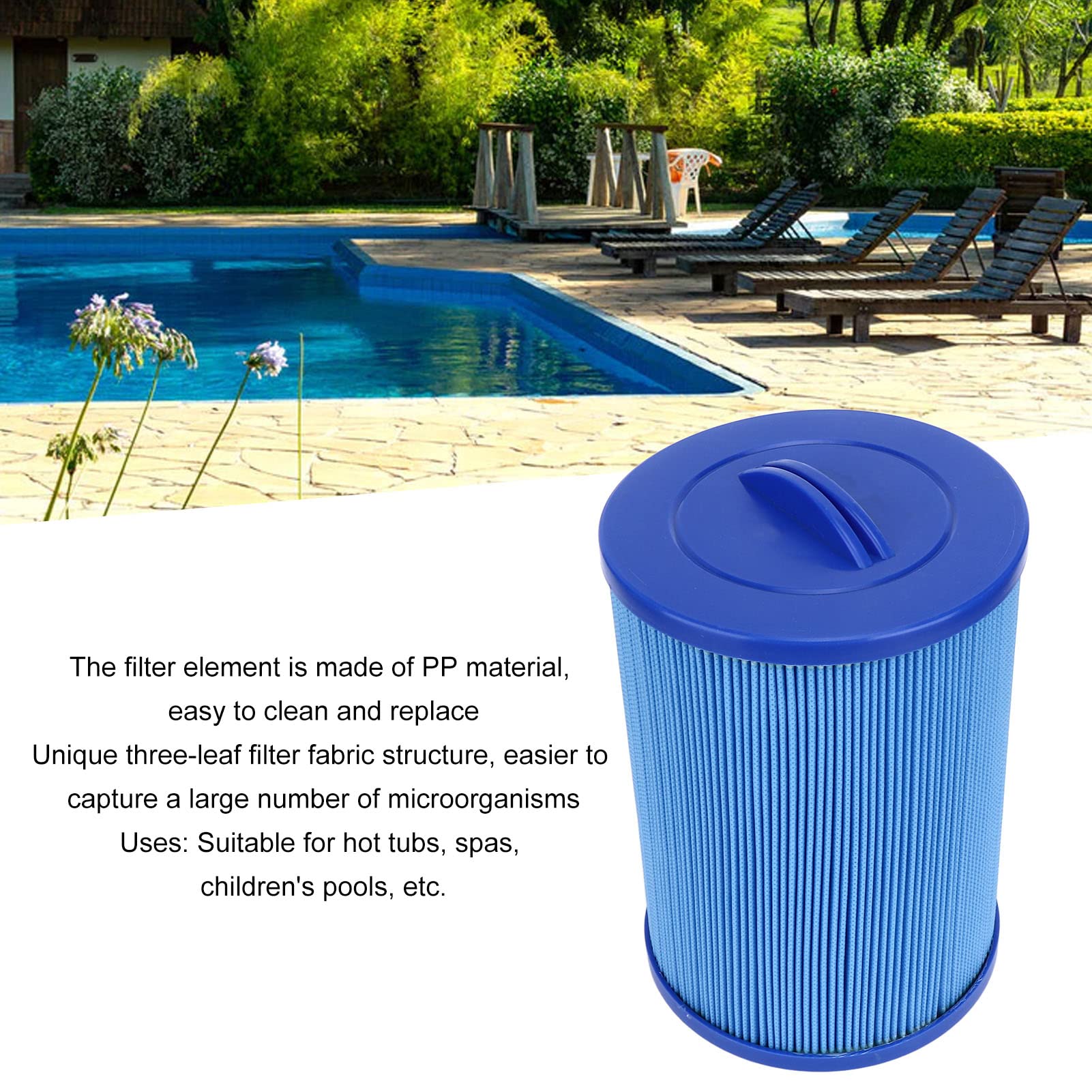Cartouche de Filtre de Piscine pour Bain à Remous et Spa - Remplacement Universel Compatible avec Pleat PWW50, Unic 6CH 940, Filb FC 0359, Waterw 817 0050 - Durable et Performant