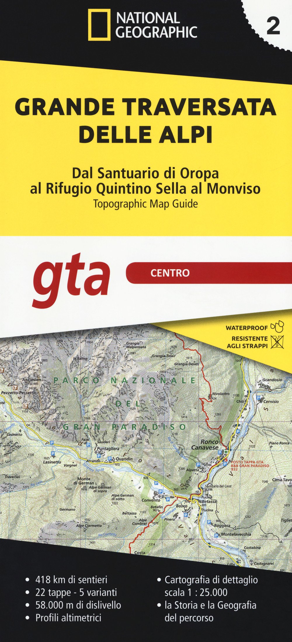 Grande traversata delle Alpi 1:25.000