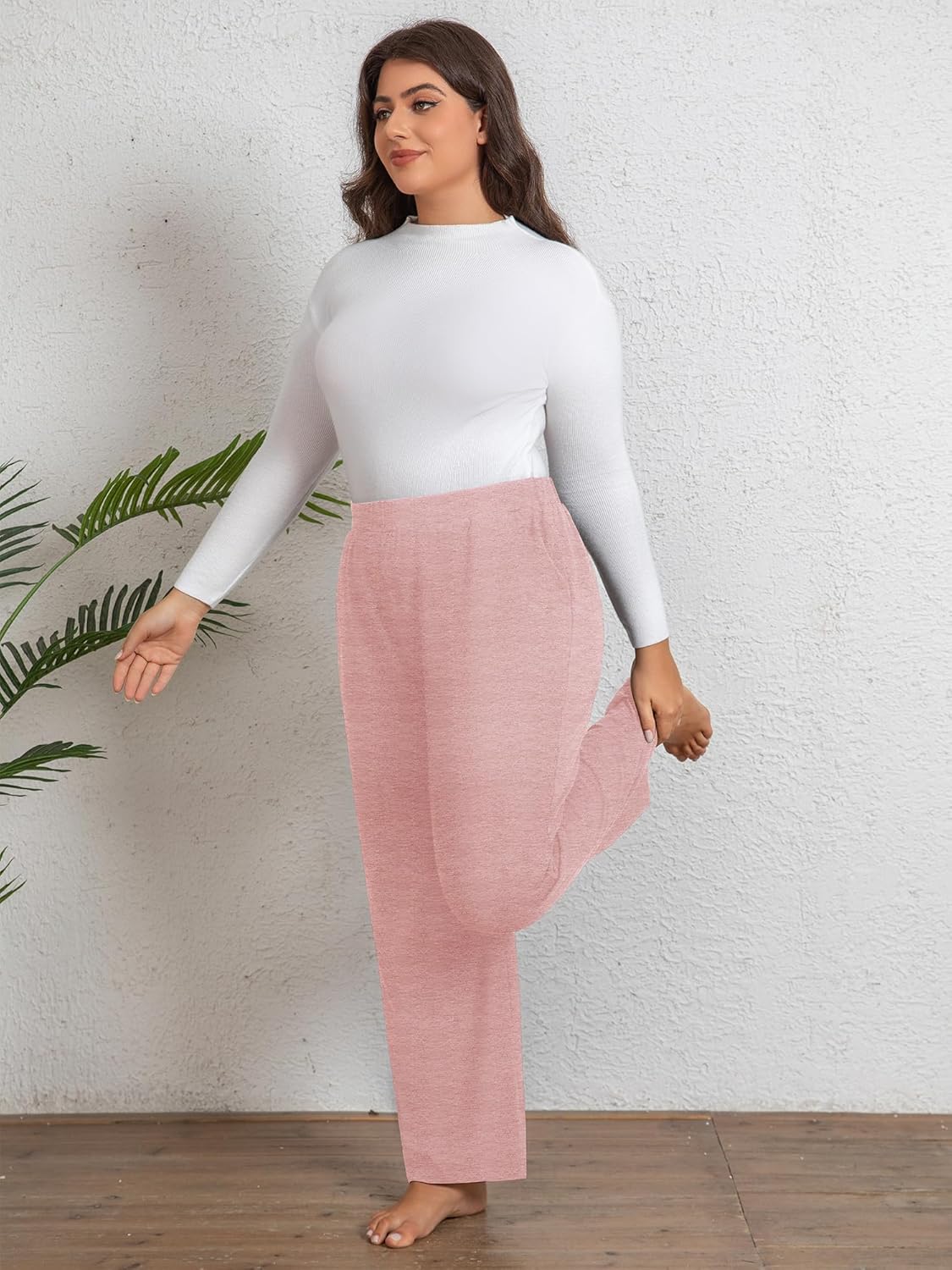 3 Pack Women's Plus Size Sweatpants, High Waist Wide Leg Pants, Loose Casual Pajama Pants, Yoga Pants with Pockets - Image 6