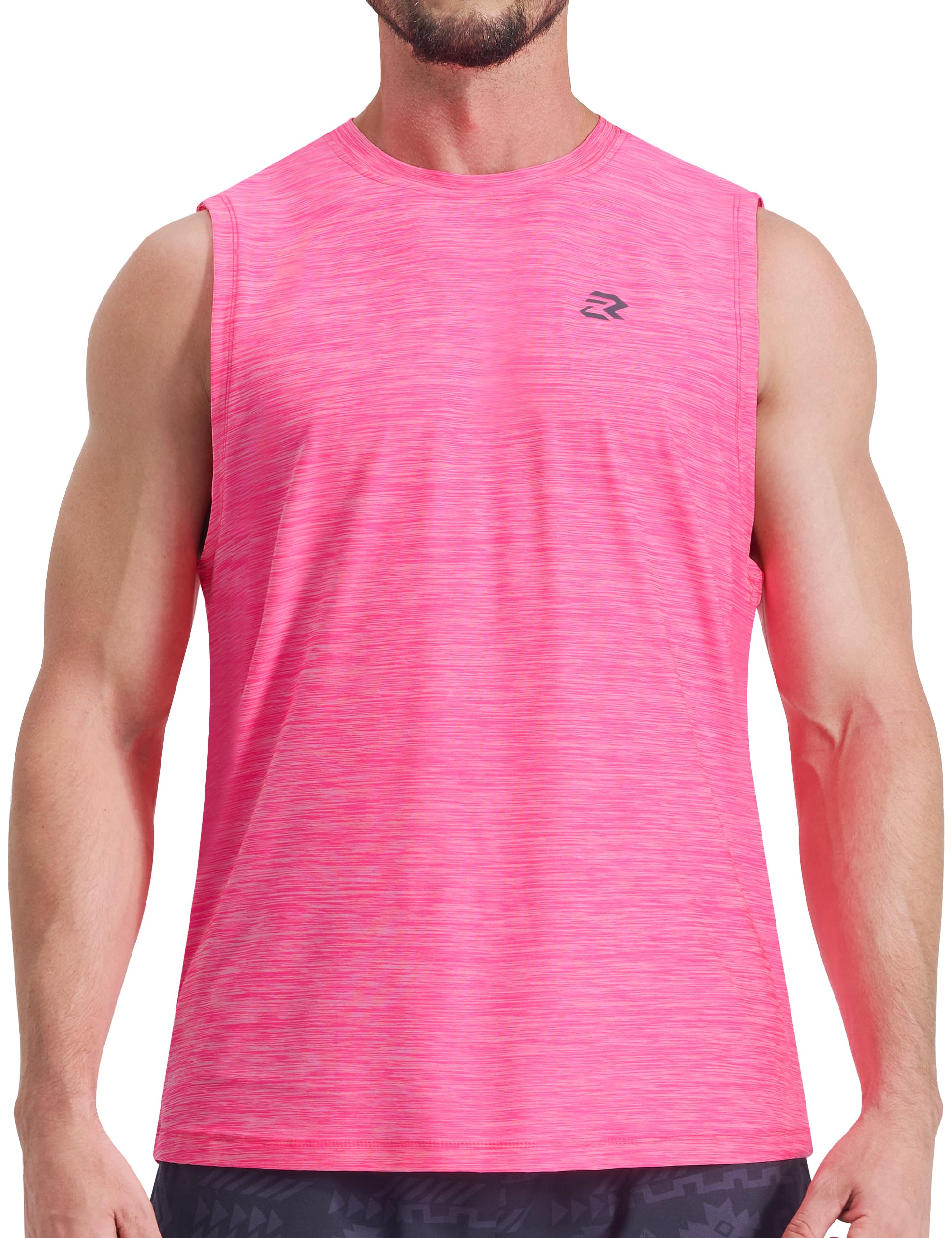 Men's Tank Tops Quick Dry Workout Muscle Gym Sleeveless Shirts UPF 50+ Sun Protection Running Beach Summer Swim Shirts