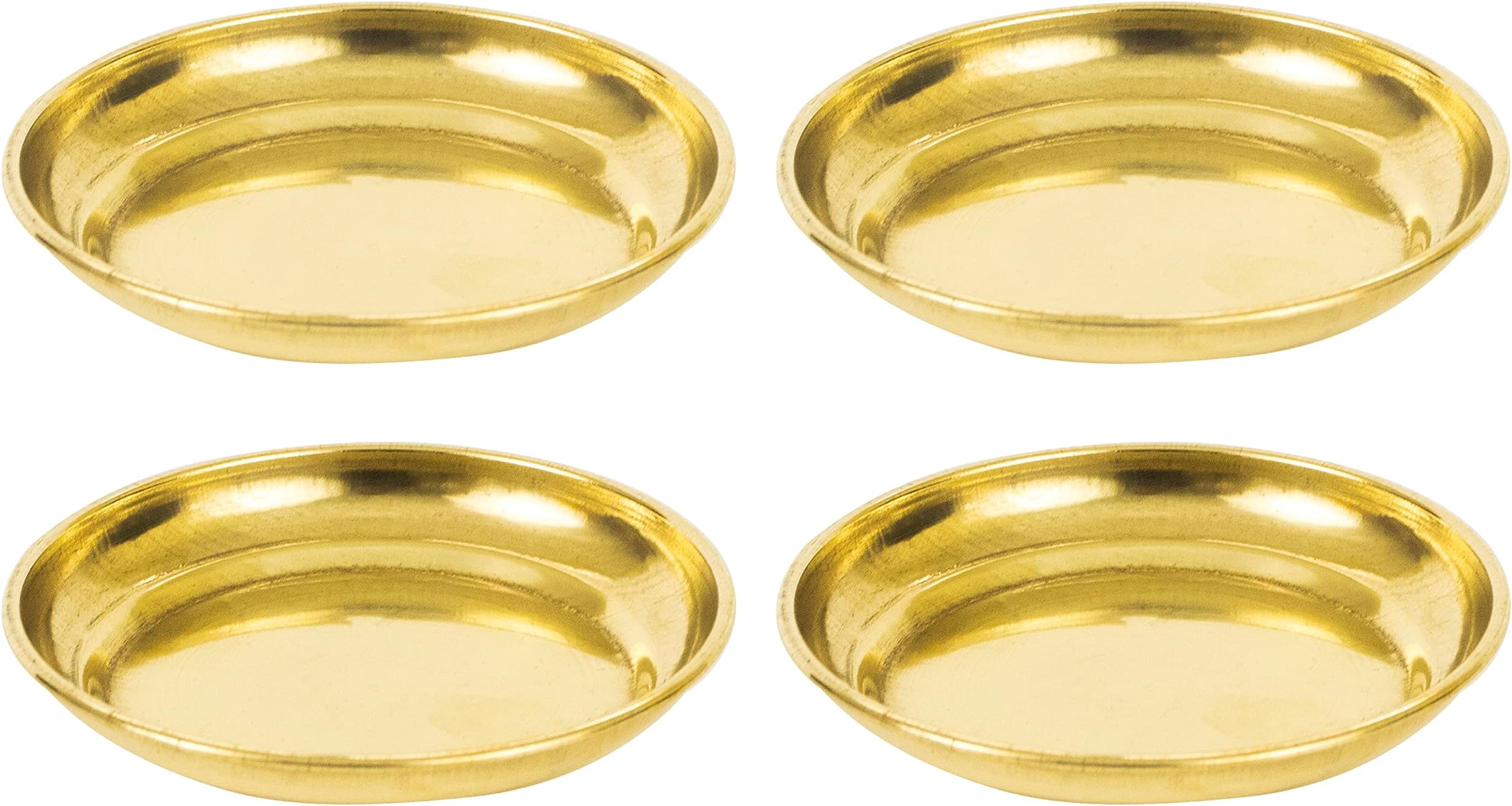 Traditional Brass Diya for Puja | Pooja Aarti | Arti Deepak Deepam Oil Lamp for Home Temple Puja Articles Decor Gifts- Micro Plate (4)