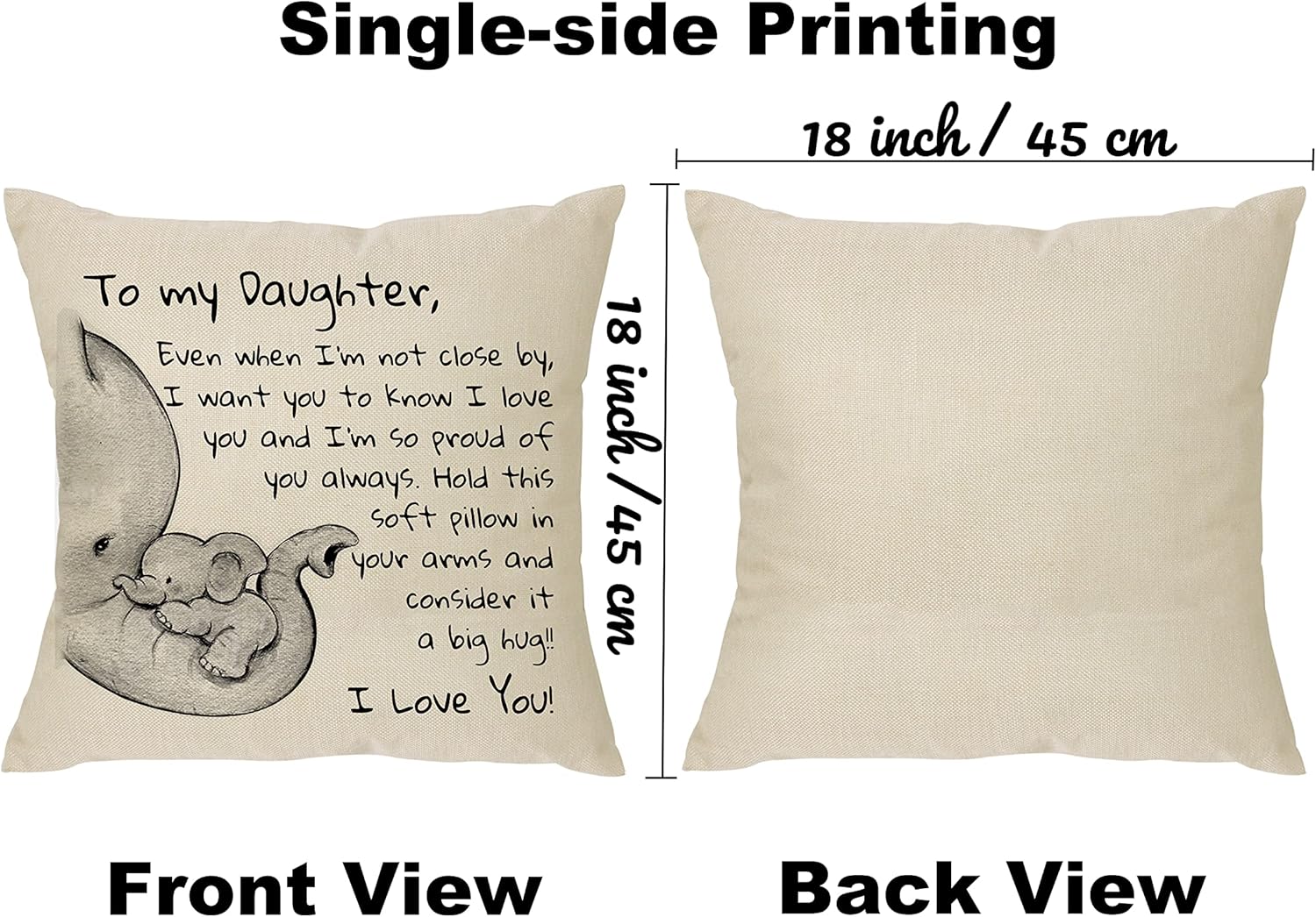 Daughter Gift From Mom Dad - Even When I'm Not Close by I Want You to Know I Love You and I Am So Proud of You-Reminder Gift for Women Lady Girls Daguther Birthday Christmas Pillow Cover Pillowcase - Image 2