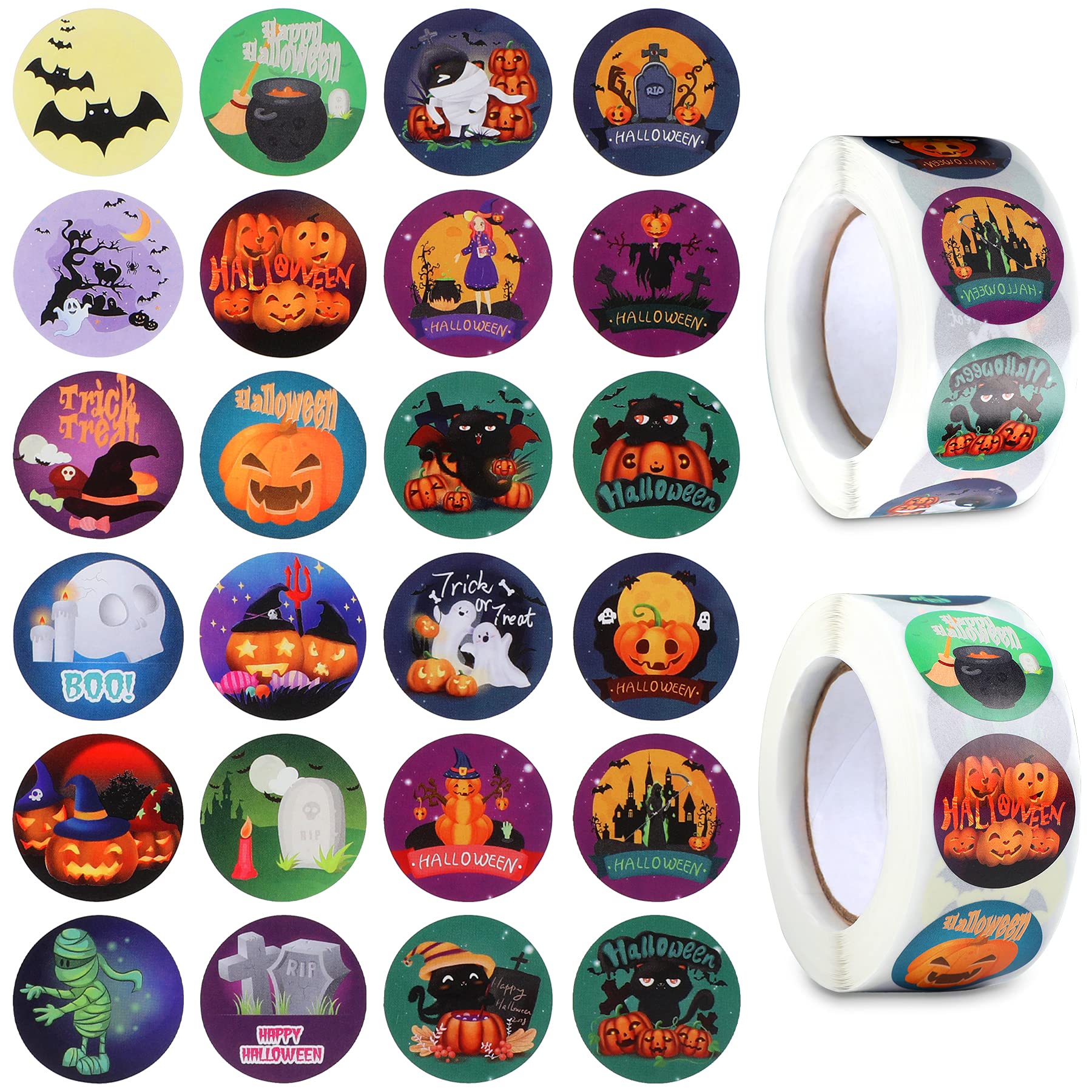 Amazon.co.jp: SANNIX ごほうびシール ハロウィン 1000枚入り 24柄