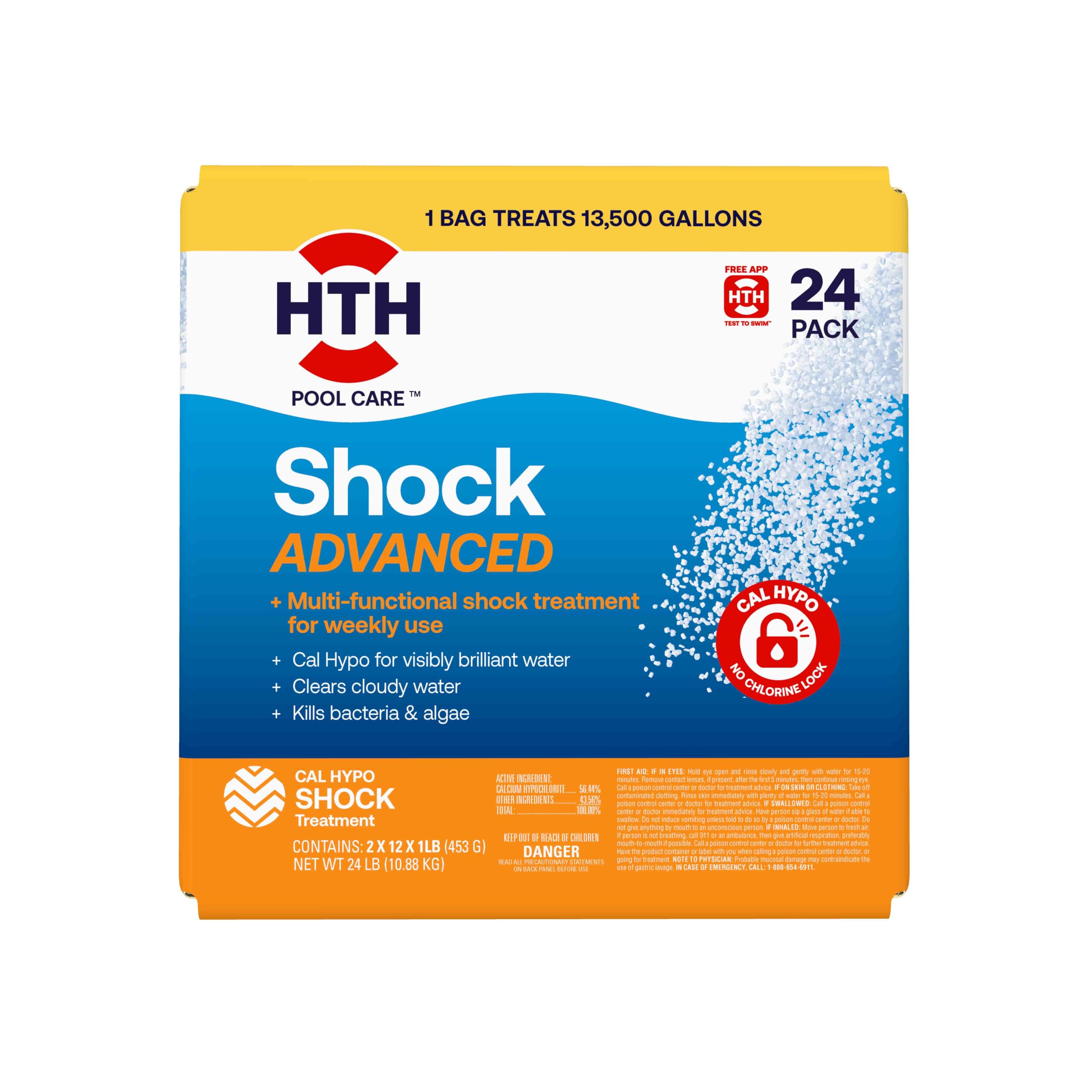 HTH 52065, Pool Care Shock Advanced, 24 Pack