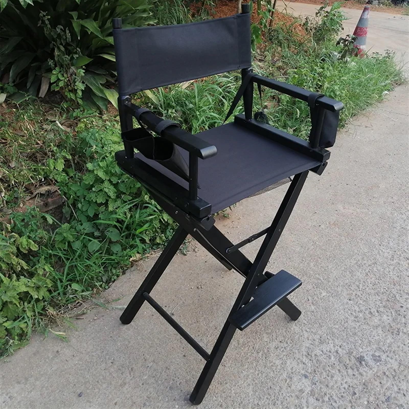 Silla De Pesca Sedia Pieghevole Portatile Professionale Alta e Resistente for Pesca da Spiaggia in Legno Nero para Pesca Camping