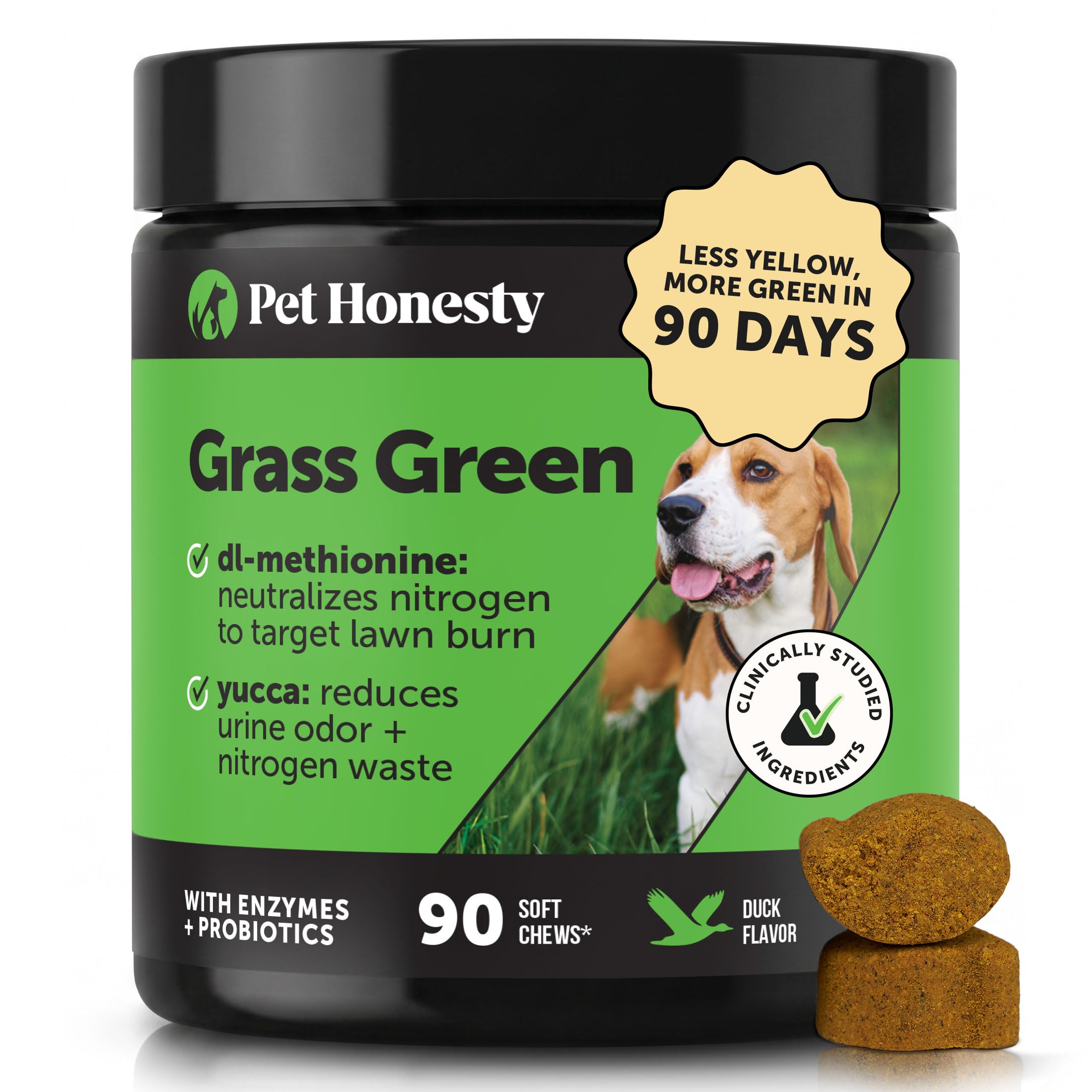 Pet Honesty Grass Green Dog Urine Neutralizer for Lawn, Duck, 90ct