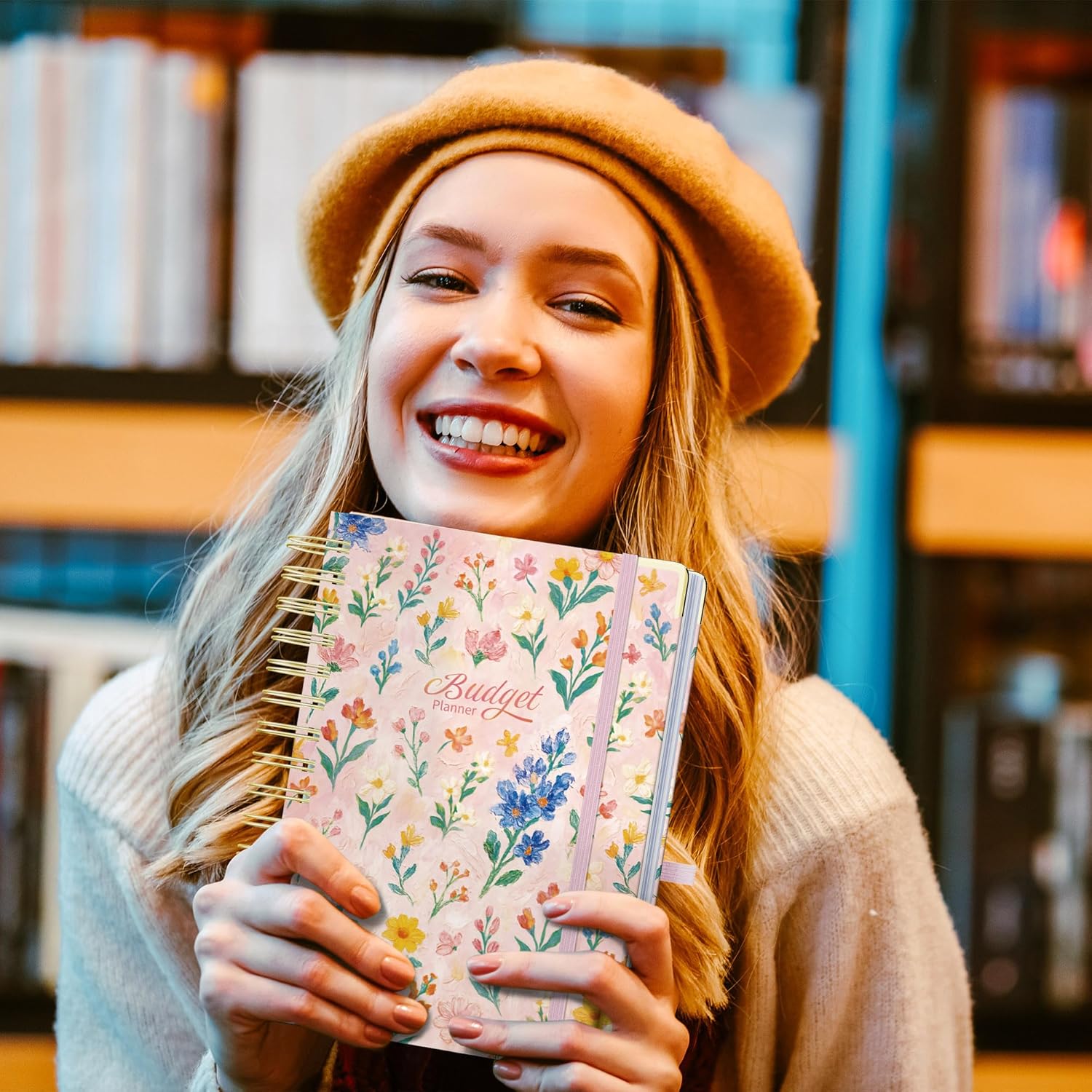 Ospelelf Budget Planner Budget Book with Bill Organizer and Expense Tracker 12 Month Undated Account Book to Take Control of Your Money Pink Floral