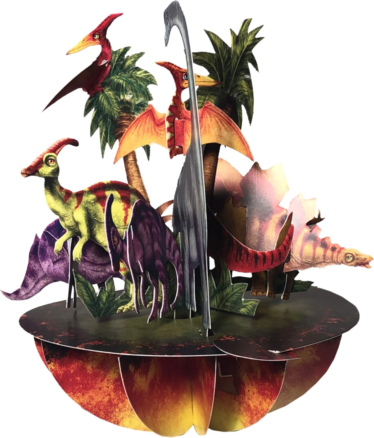 Santoro Pirouettes PS009 3D Pop up Card, Jurassic Dinosaurs