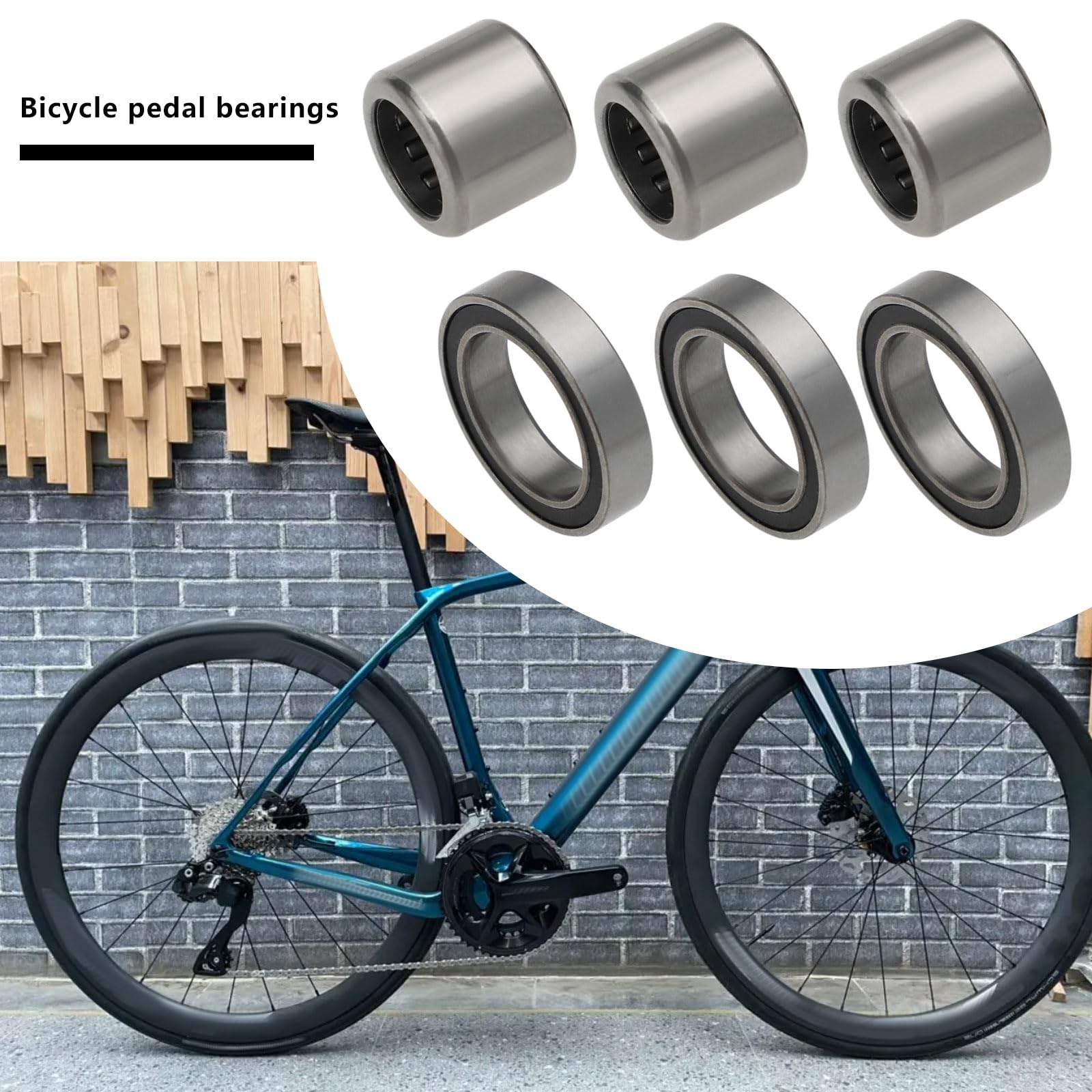 Łożyska pedałów rowerowych kompatybilne z LOOK KEO 6701-2RS łożyska kulkowe zwykłe 18 x 12 x 4 mm + łożyska igiełkowe HK0810 12 x 8 x 10 mm