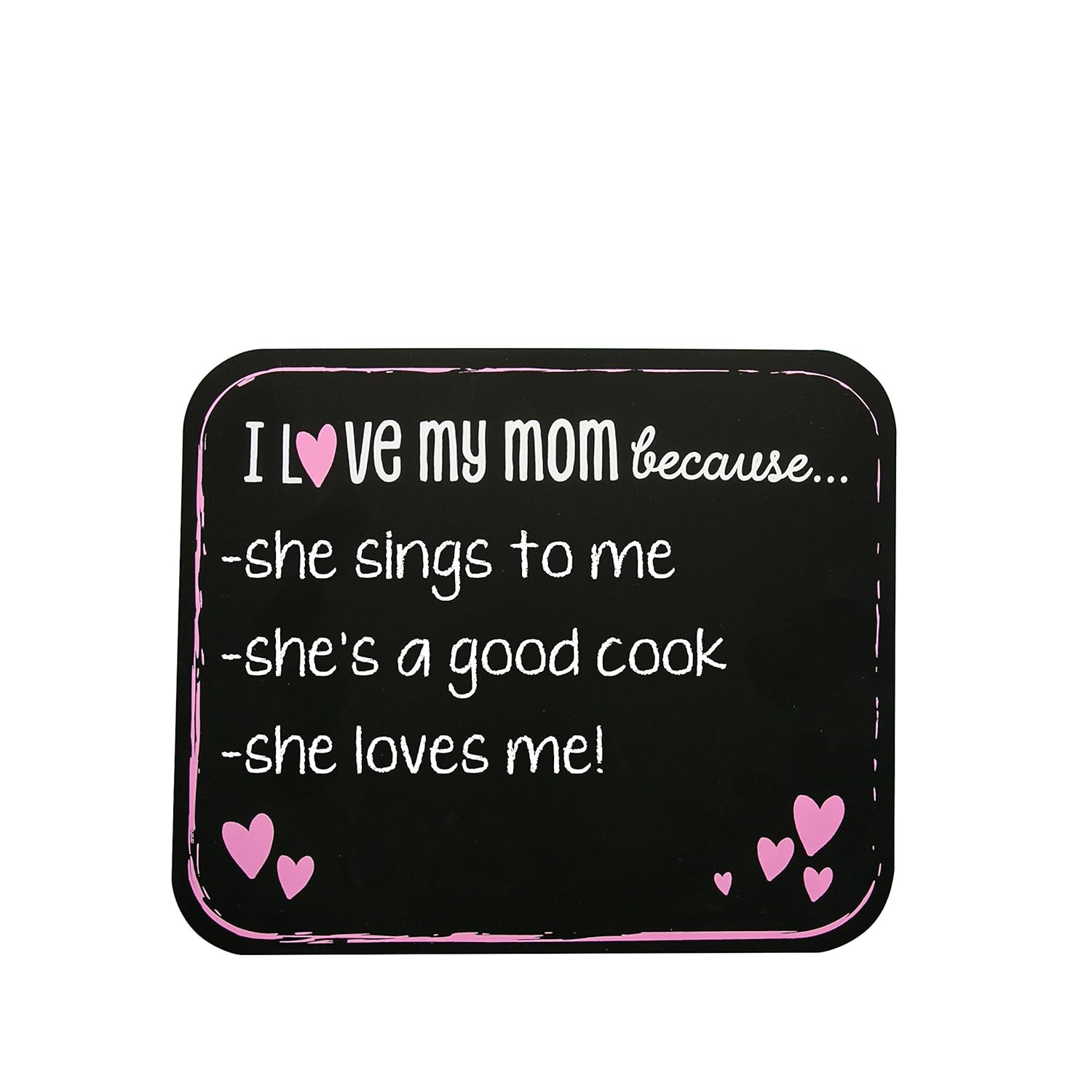 Pearhead Photo Sharing Chalkboard Sign, Black I Love My Mom