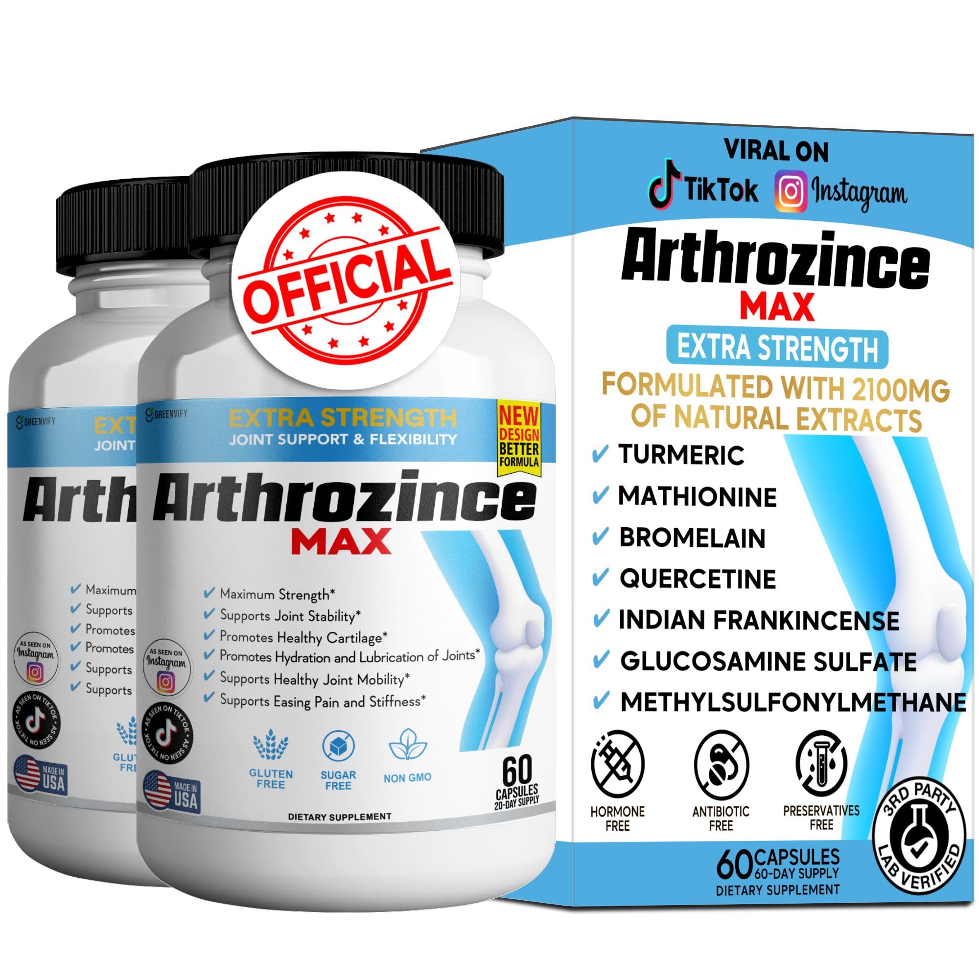 Arthrozince Max - Advanced Daily Formula (Pack of 1) — Amazon image 9