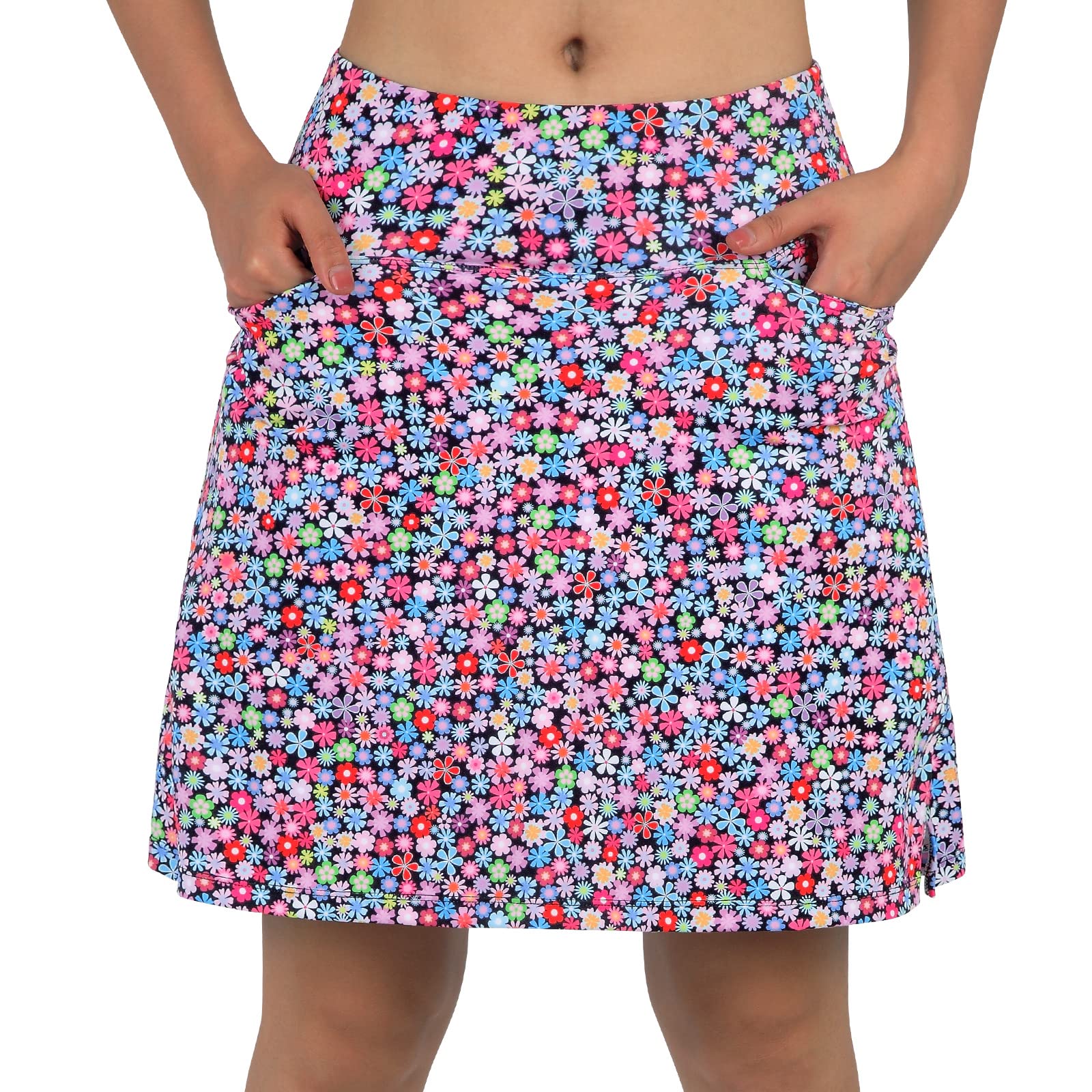 'beroy Skorts Skirts for Women,20'' Knee Length Skirted for Women,Athletic Skirt with Shorts'